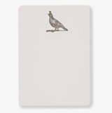 Set of 8 Quail Letterpress Note Cards with simple black quail illustration, centered on white, from Santa Barbara.