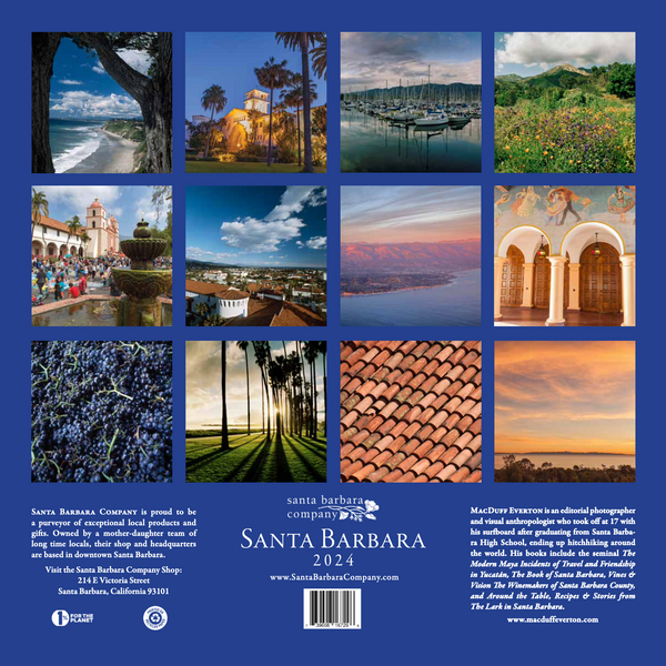 back of 2024 santa barbara calendar