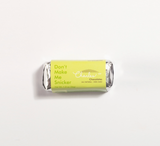 Petite Treat Gift Box: small chocolate covered caramel bar in foil with a lime green label reading Dont Make Me Snicker.