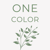 Green text reading "Setup Fee: 1 Color Design" appears above a simple green leafy branch illustration, all set against a light background.