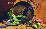 Rustic fall veggies and greens star 