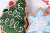 Christmas Eve Cookies dog toy, close-up view
