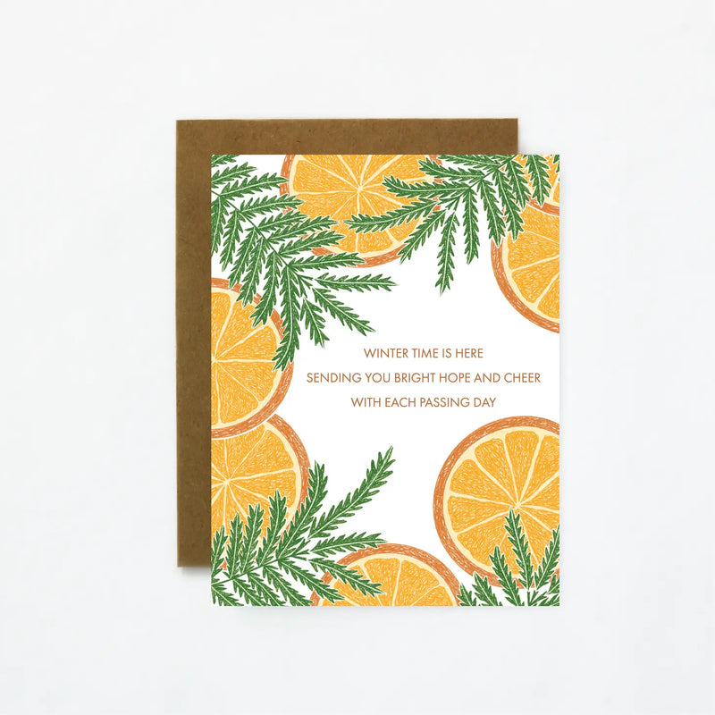 Winter Time is Here Citrus Note Card