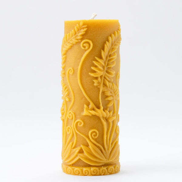 Garden Beeswax Candle Pillar