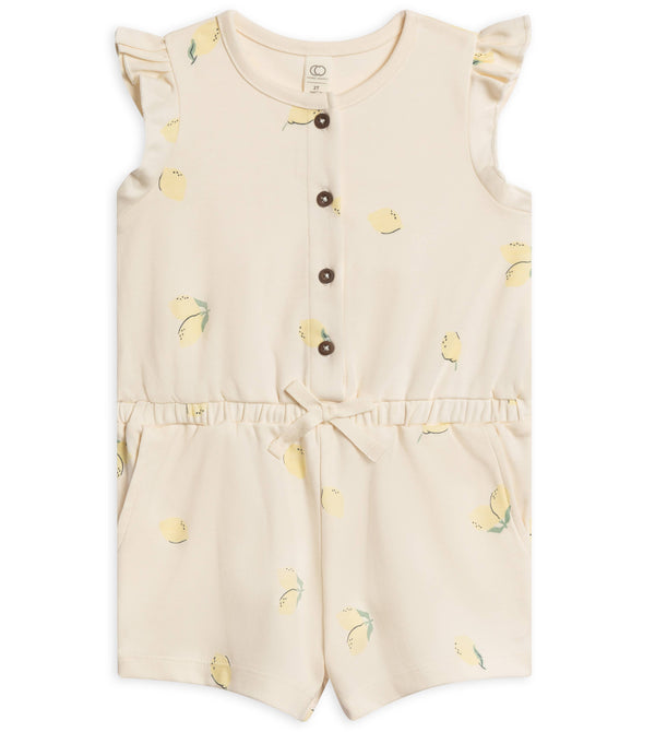 Organic Kids Lemons Romper