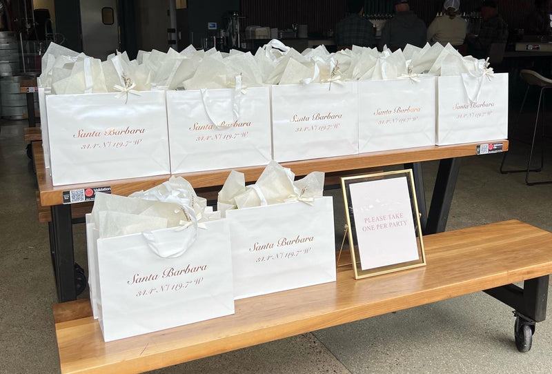 Santa Barbara Coordinates White Gift Tote