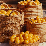 A jar of Meyer Lemon & Honey Marmalade sits on a light surface in natural sunlight.