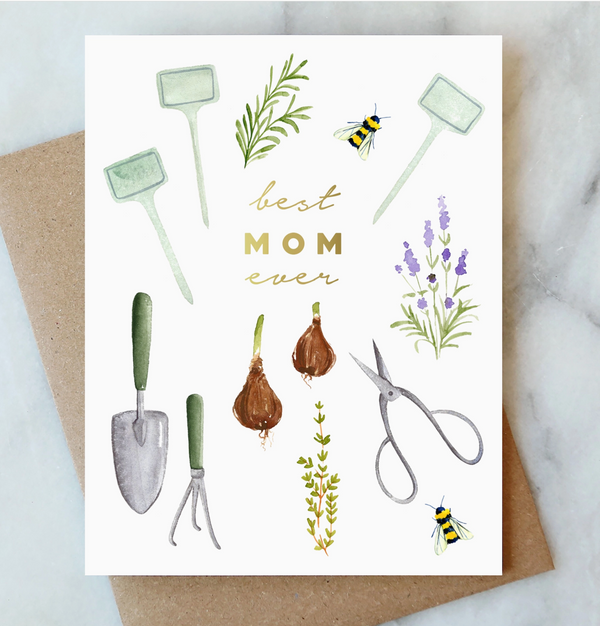 Best Mom Ever Garden Note Card