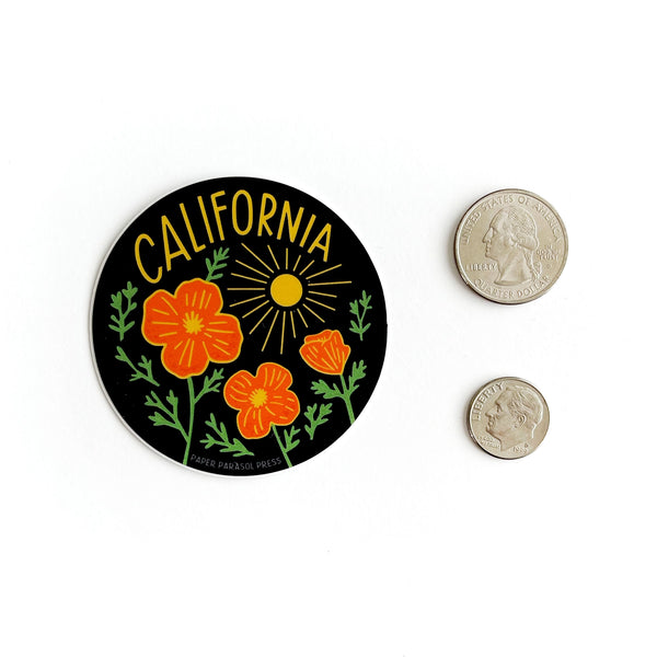 California Poppy & Sunshine Sticker