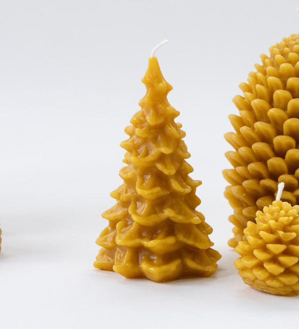 Christmas Tree Beeswax Candle