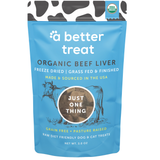 Organic freeze dried grass fed beef dog and cat treats package