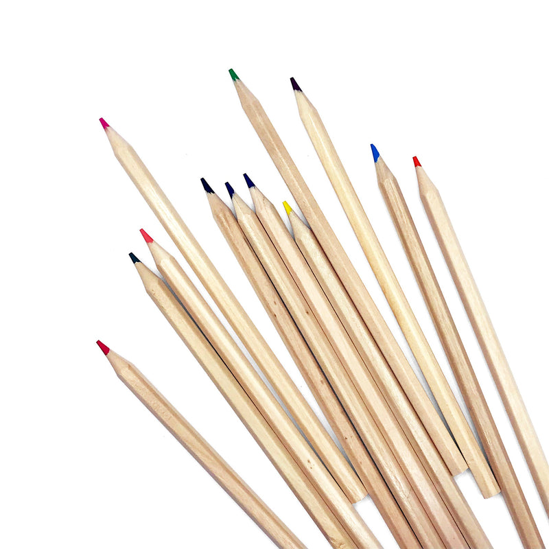 wooden colored pencils