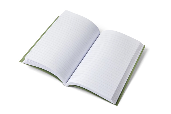 Green Lined Notebook with Gold Accents