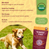 Purple sweet potato treats, nutrition information