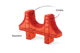 Golden Gate Bridge dog toy, close-up view