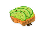 Avocado toast dog toy, alternate angle