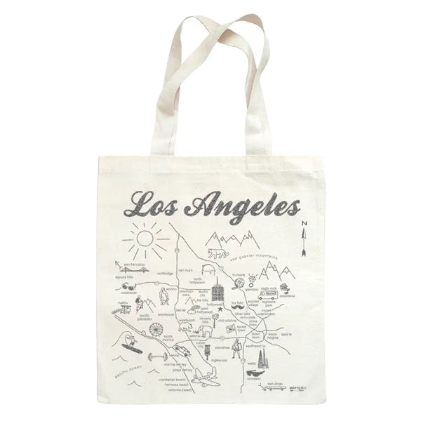 Los Angeles Metallic Map Tote