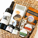 gift basket with merlot