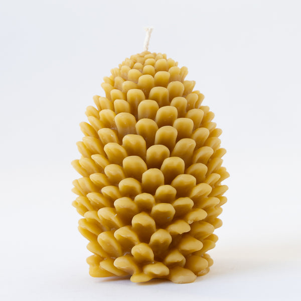 Pine Cone Beeswax Candles - Large