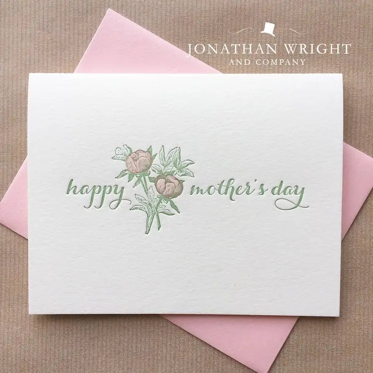 Mother's Day Letterpress Bouquet Note Card