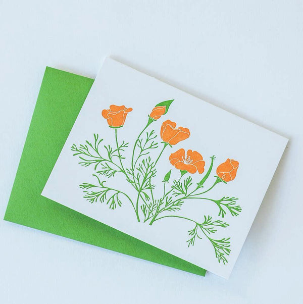 California Poppy Letterpress Greeting Card Boxed Set