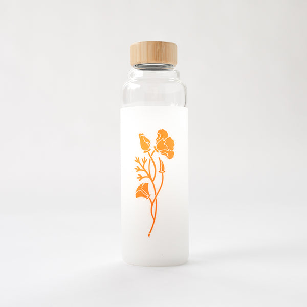 Custom Logo California Poppy Water Bottle 18 oz