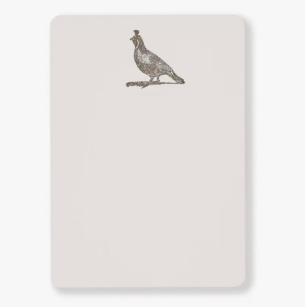 Quail Letterpress Note Cards