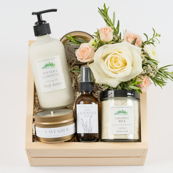 Riviera Garden Gift Box with Flowers