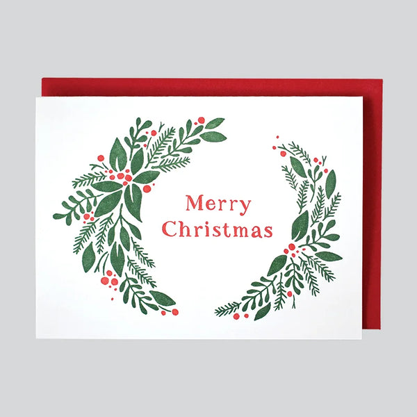 Merry Christmas Wreath Boxed Note Card Set
