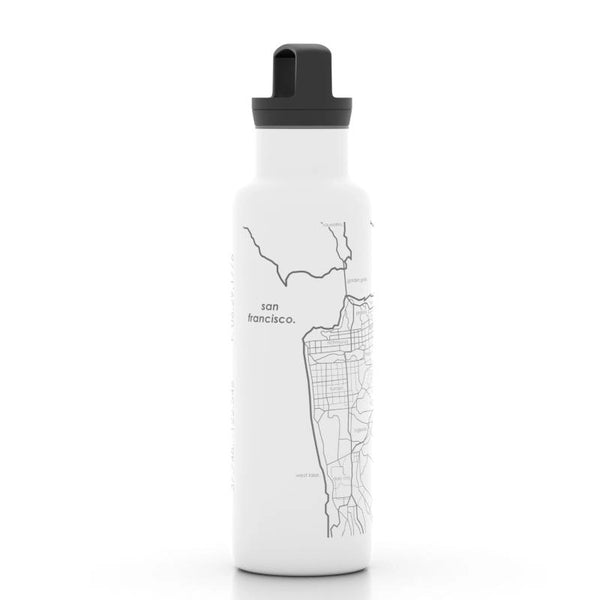 Map of San Francisco Insulated Hydration Bottle