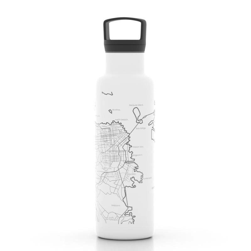 Map of San Francisco Insulated Hydration Bottle