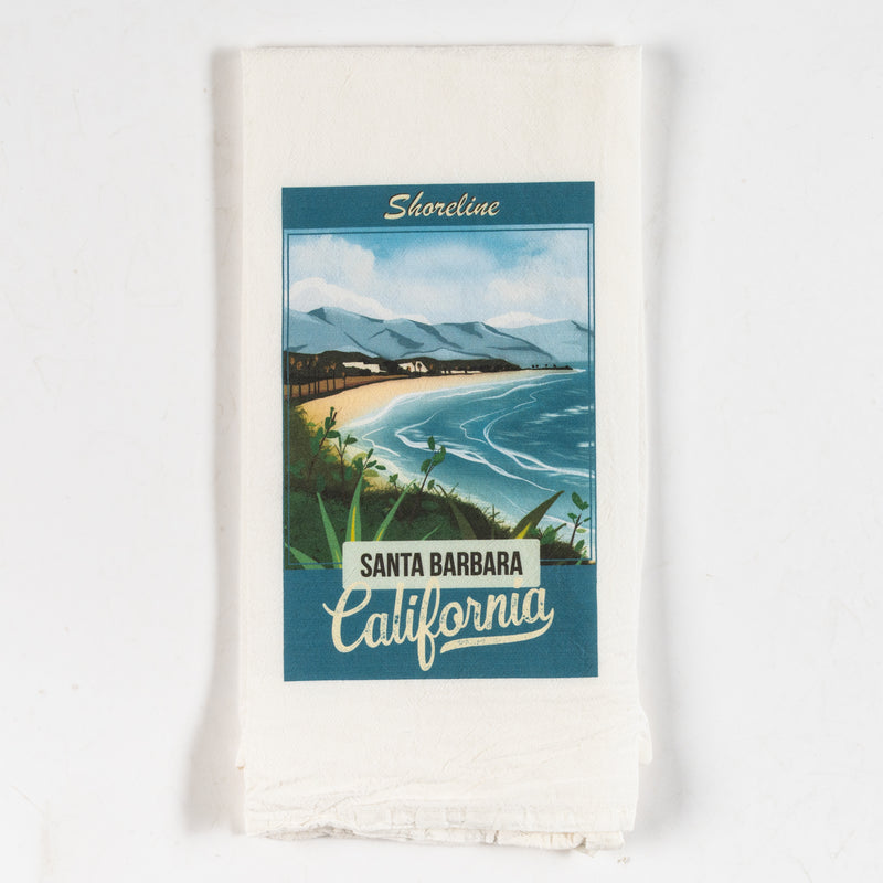 Santa Barbara Shoreline Kitchen Towel