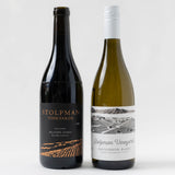 Wine & Dine Gourmet Gift Box: two Santa Barbara wines, ideal for gifting with organic pistachios.