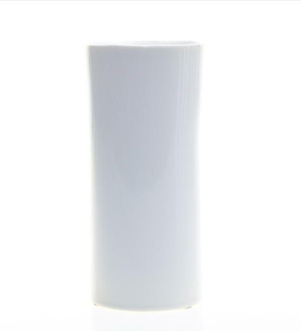 Simple White Vase - 8" tall