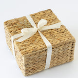 Woven basket with a lid
