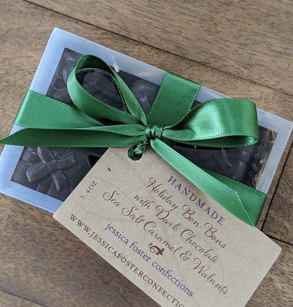 Holiday Bon Bons with Sea Salt Caramel & Walnuts