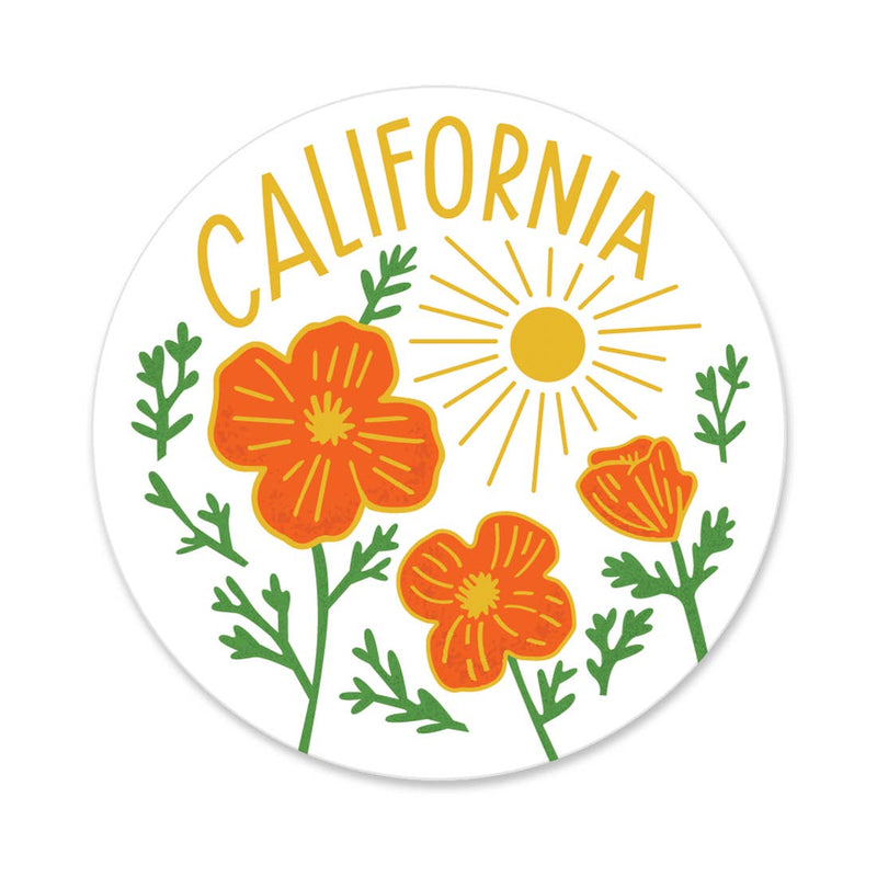 California Poppy & Sunshine Sticker