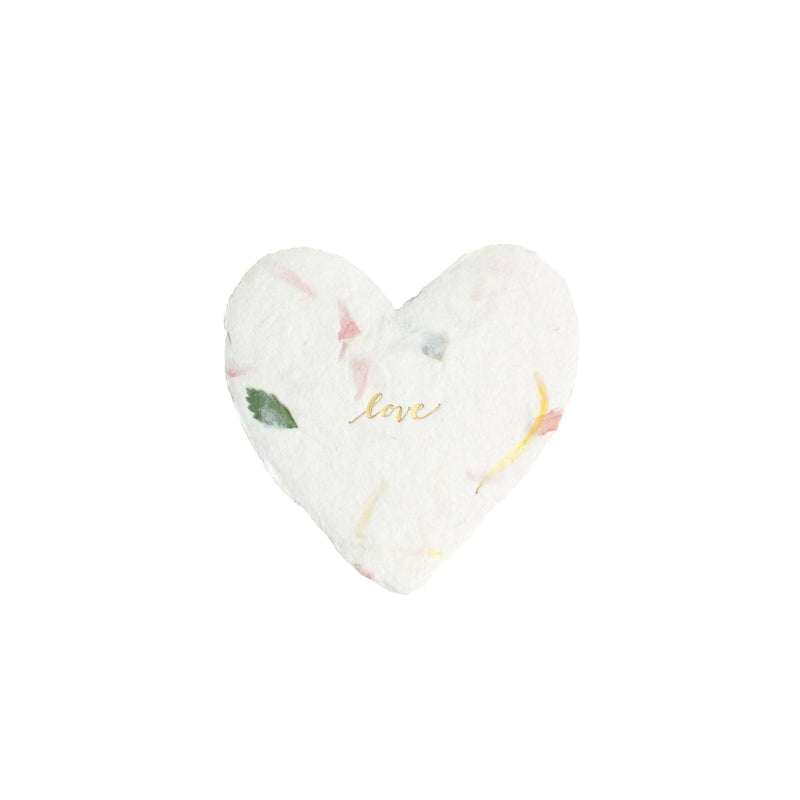 Love Petite Foiled Paper Letterpress Heart