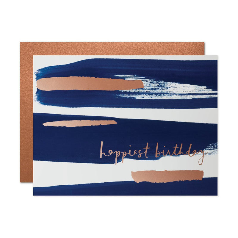 Happiest Birthday Navy Note Card