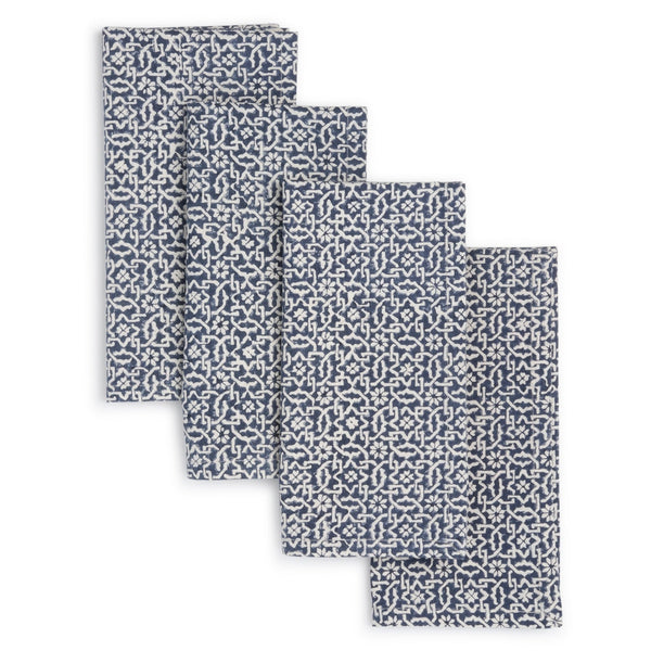 Blue Valley Hand Block Printed Napkins