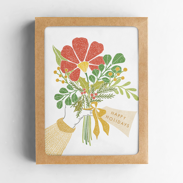 Happy Holidays Bouquet Boxed Card Set