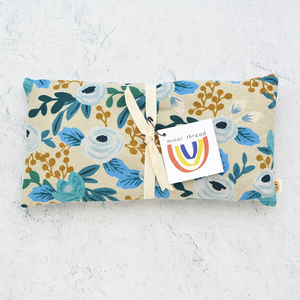 Eye Pillow in Rosa Blue Floral Canvas