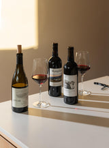 Rangeland and Spear red wines in glasses