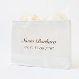 Santa Barbara Coordinates White Gift Tote