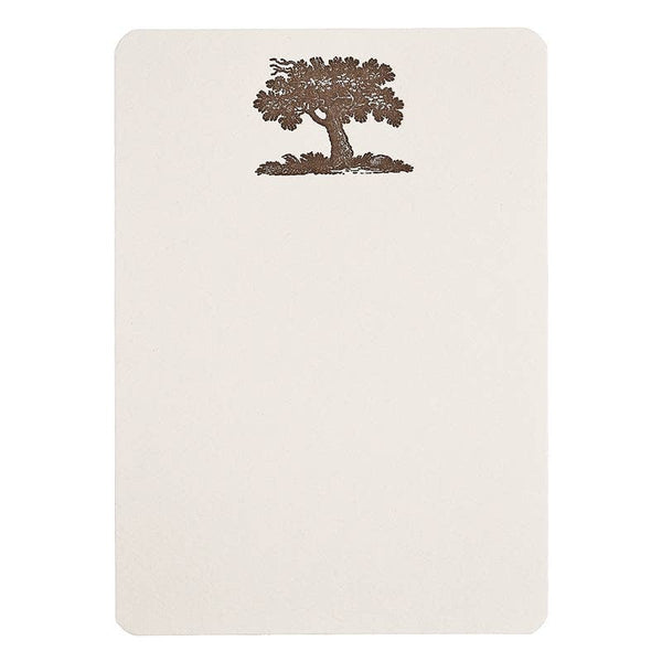 Oak Tree Letterpress Note Cards - Set of 8
