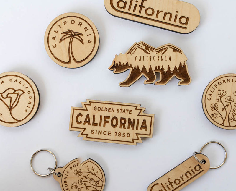 California Wood Magnet