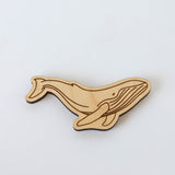 Humpback Whale Wood Magnet
