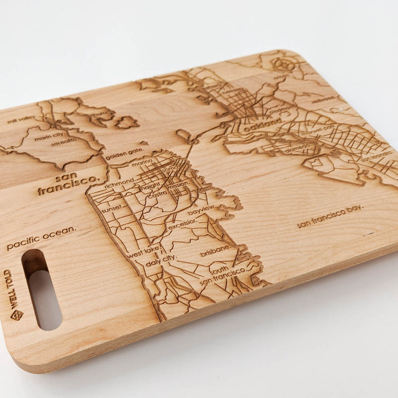 Map of San Francisco Cutting Board