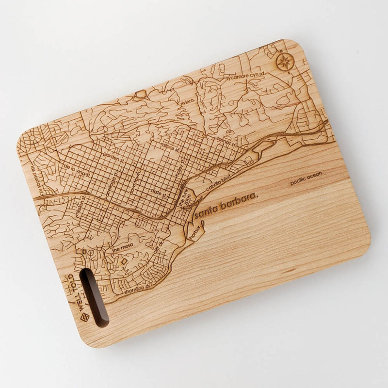 Map of Santa Barbara Cutting Board