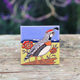 California Quail Tile Trivet Coasters & Trivets - Pacific Blue Tile, The Santa Barbara Company - 1